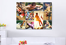 Foto lienzo collage ejemplo verano y deporte