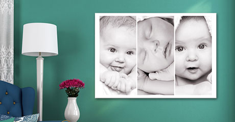 Salon foto lienzo collage ejemplo bebe