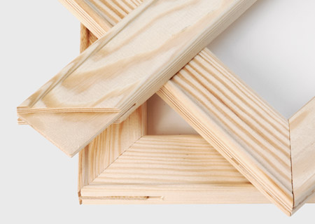 Vista bastidor de madera de foto lienzo