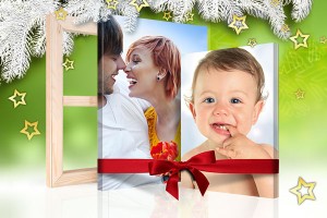 vista sitio foto lienzo navidad regalo ejemplo niño pareja